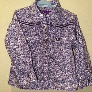 Cowgirl Hardware Purple western Girls Shirt